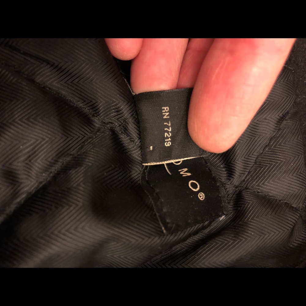 Pronto Uomo Black Wool Pea Coat - Picture 7 of 7